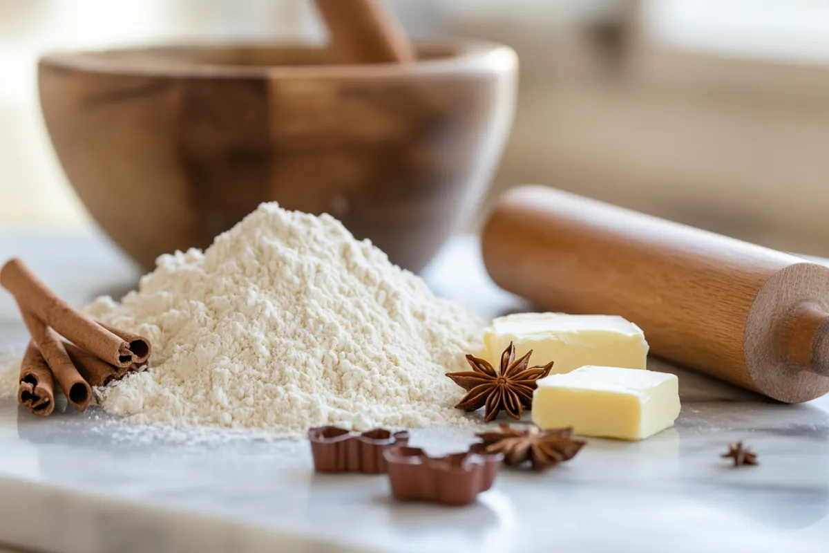 A variety of traditional Mexican cookies including Polvorones, Marranitos, and Mexican Wedding Cookies