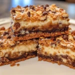 Close-up of freshly baked 7 Layer Bars with coconut, chocolate, and butterscotch chips.