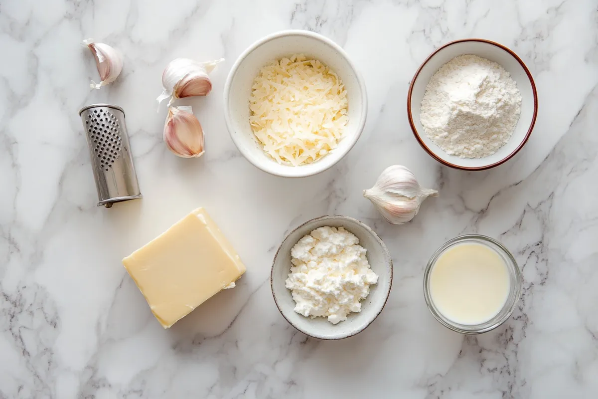 Freshly grated Parmesan melting into a creamy pasta sauce