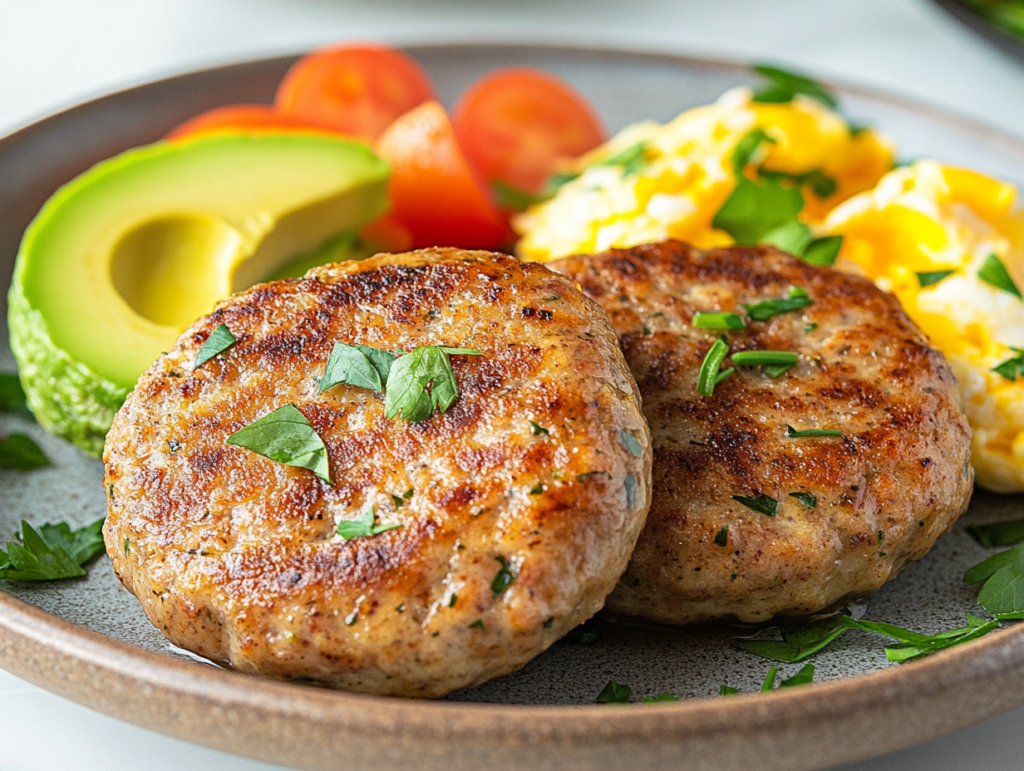 Gluten-free turkey sausage served on a plate