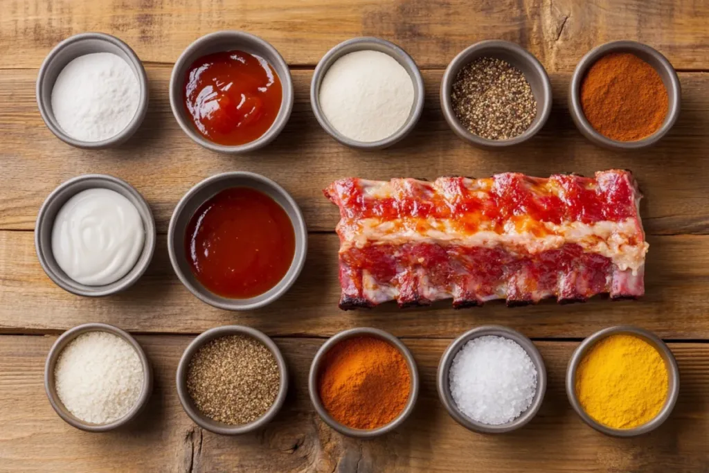 Tender BBQ ribs glazed with sticky barbecue sauce