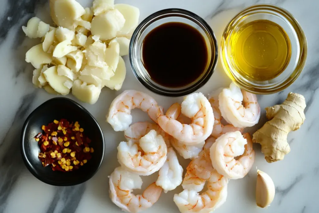 Honey Garlic Shrimp in a skillet with a sticky, sweet garlic glaze