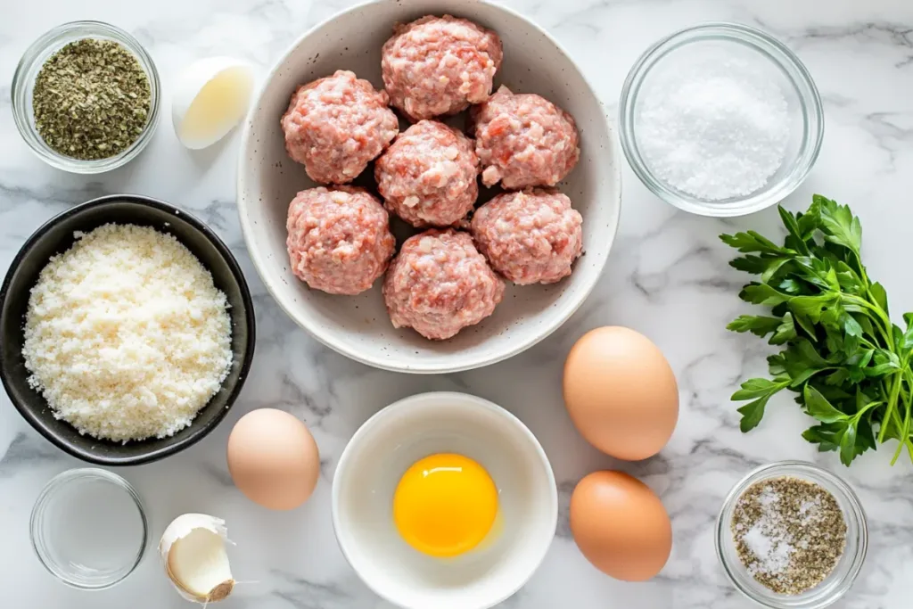 Juicy turkey meatballs served with marinara sauce and herbs