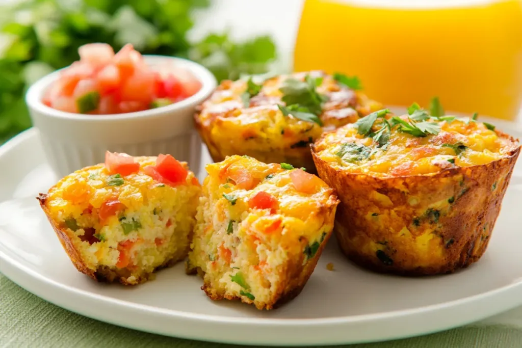 Delicious egg muffins with mixed vegetables and cheese