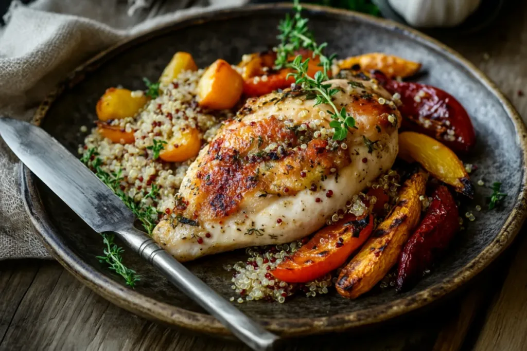 Stuffed chicken breast with spinach and cheese