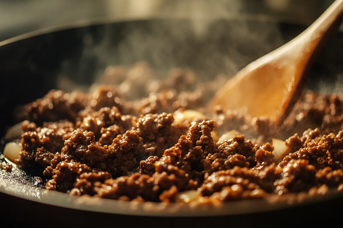 A delicious beef taco with fresh toppings like lettuce, tomatoes, and cheese